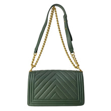 Load image into Gallery viewer, Chanel Boy Chevron Medium Flap Olive Green