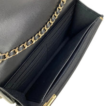 Load image into Gallery viewer, Chanel Lambskin Wallet on a Chain Black White