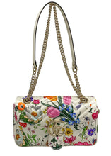 Load image into Gallery viewer, Gucci Limited Edition Multicolor Silk Floral Marmont Flap