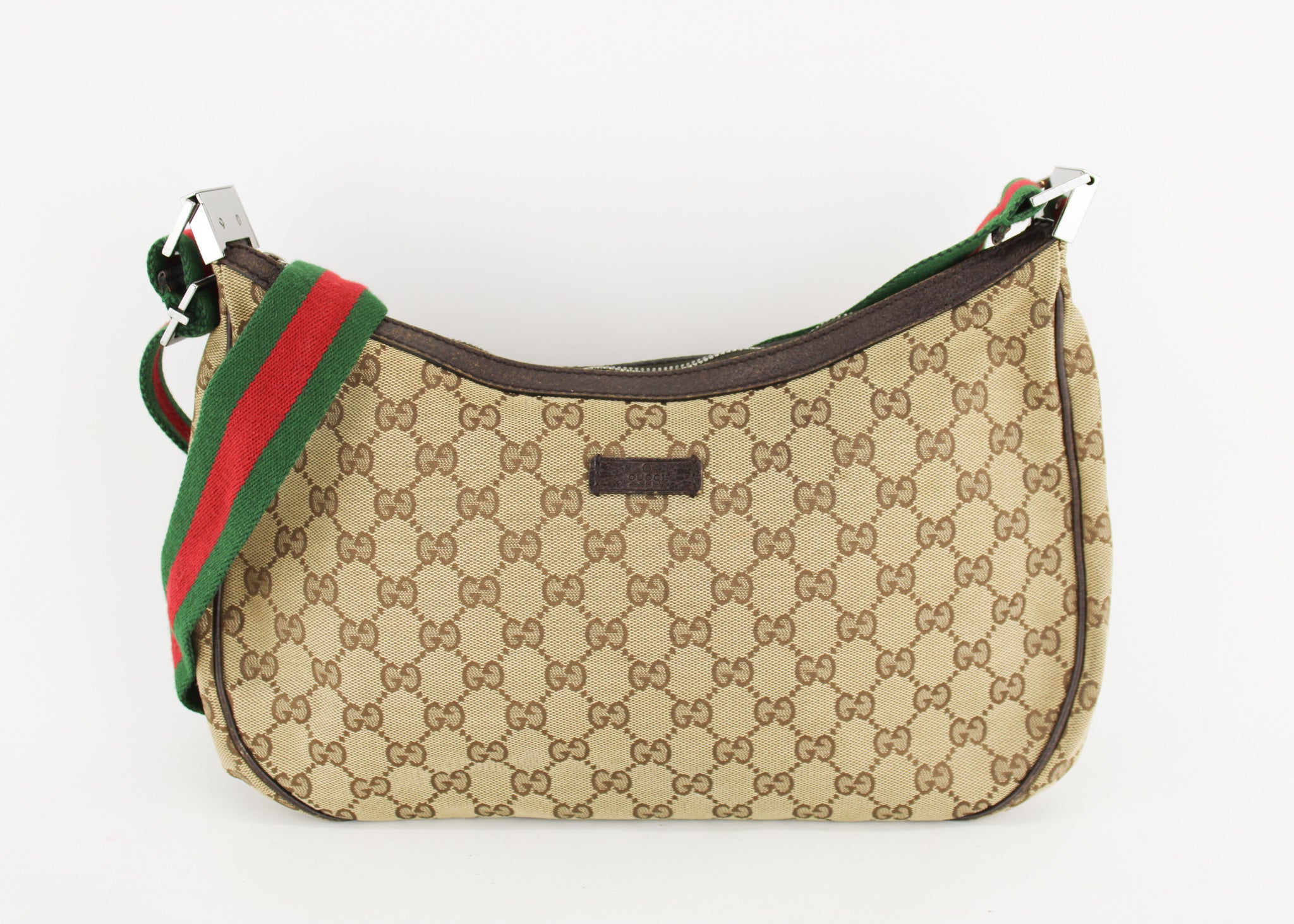 Authenticated Used Gucci Shoulder Bag Black 122790 Canvas Leather GUCCI  Women's Crossbody GG 