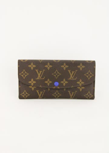 Louis Vuitton Monogram Emilie Wallet Blue – DAC