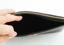 Load image into Gallery viewer, YSL Calfskin Leather Clutch Black