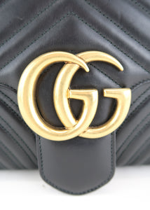 Gucci Marmont Matelasse Medium Flap Black