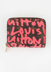 Louis Vuitton Pink Graffiti Stephen Sprouse Limited Edition Zippy Wallet Louis  Vuitton