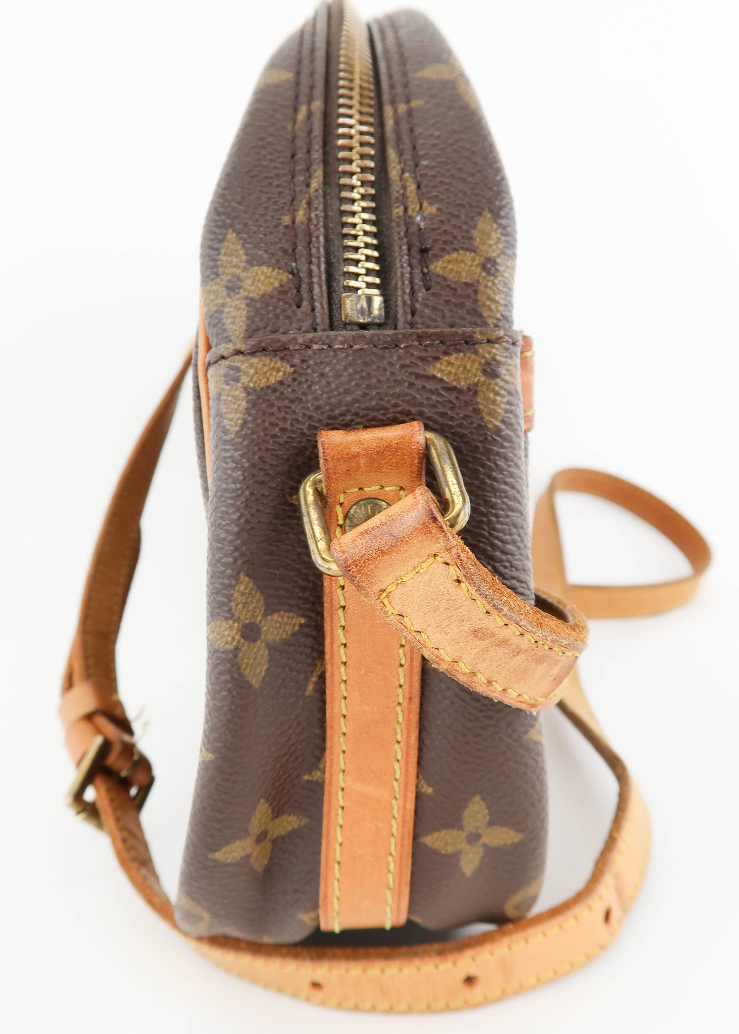 Louis+Vuitton+Senlis+Shoulder+Bag+Brown+Leather for sale online