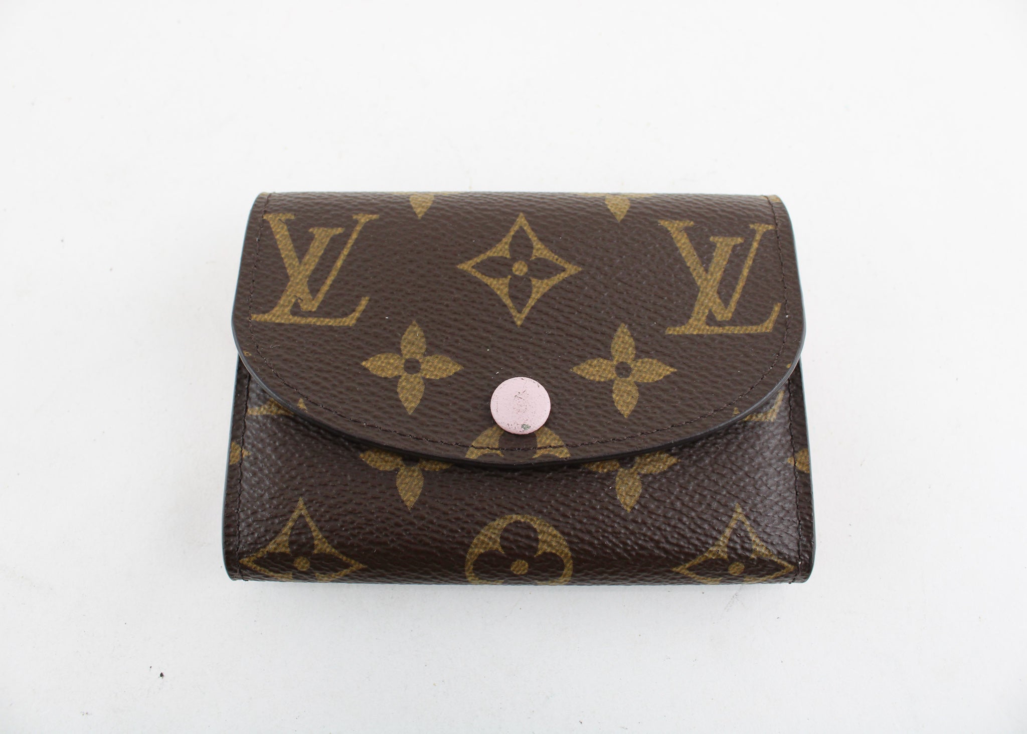 louis vuitton pink and brown wallet