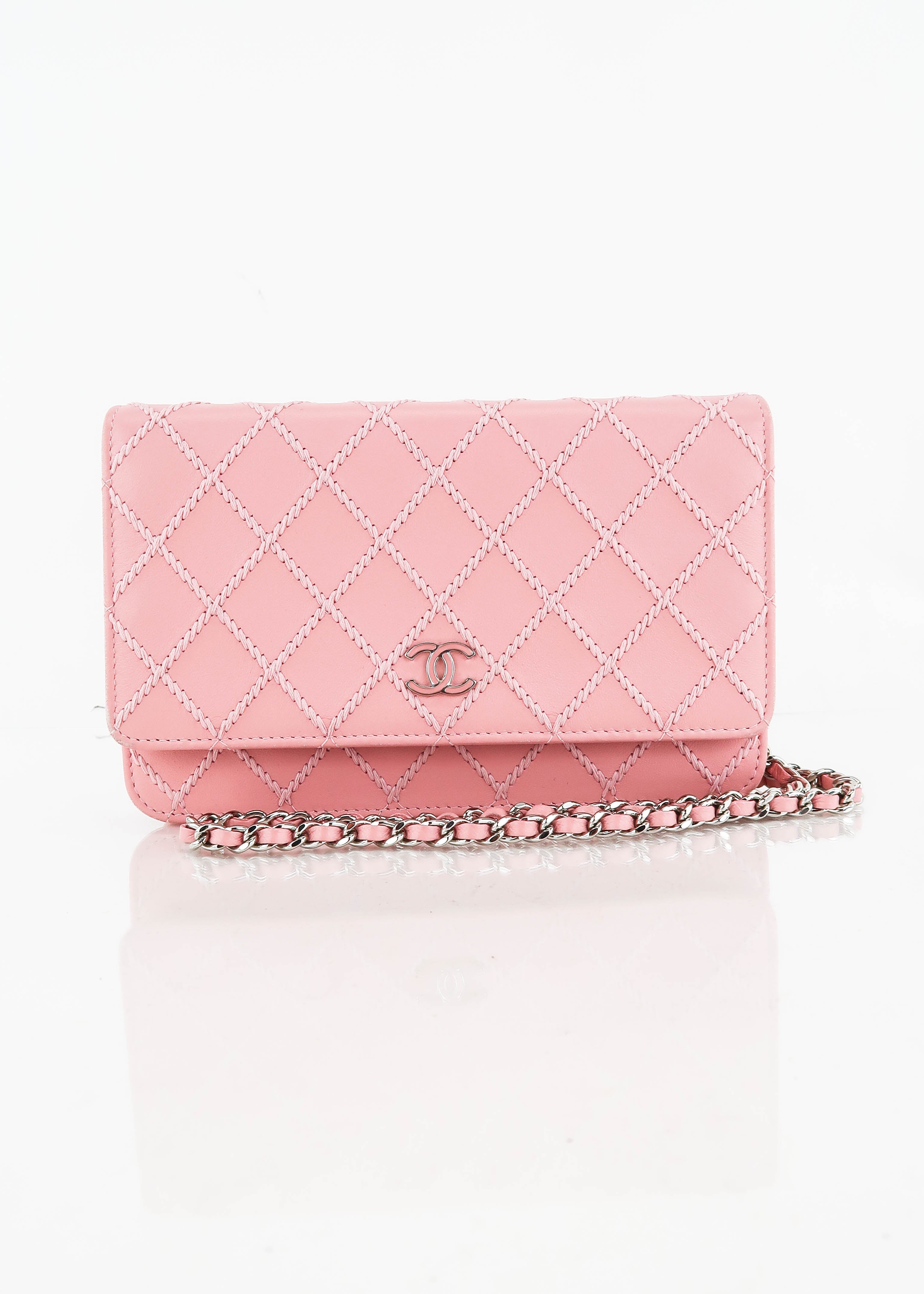 CHANEL Wild Stitch Handbag Pink Calfskin 56489 in 2023