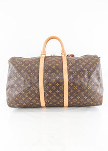 Pre-Owned Louis Vuitton Keepall Bandouliere NoStrap 55 Monog 