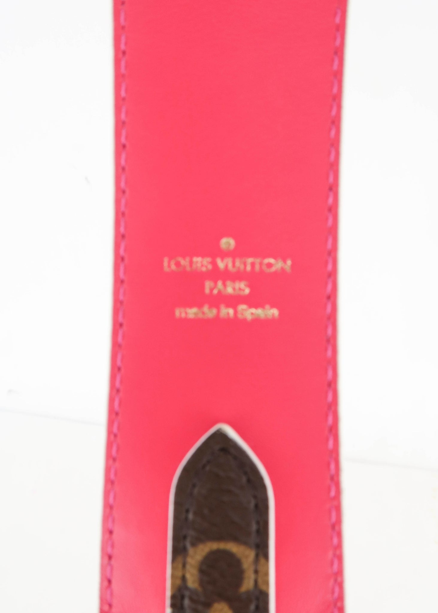 LOUIS VUITTON Monogram Bandouliere Shoulder Strap XL Hot Pink 1299948