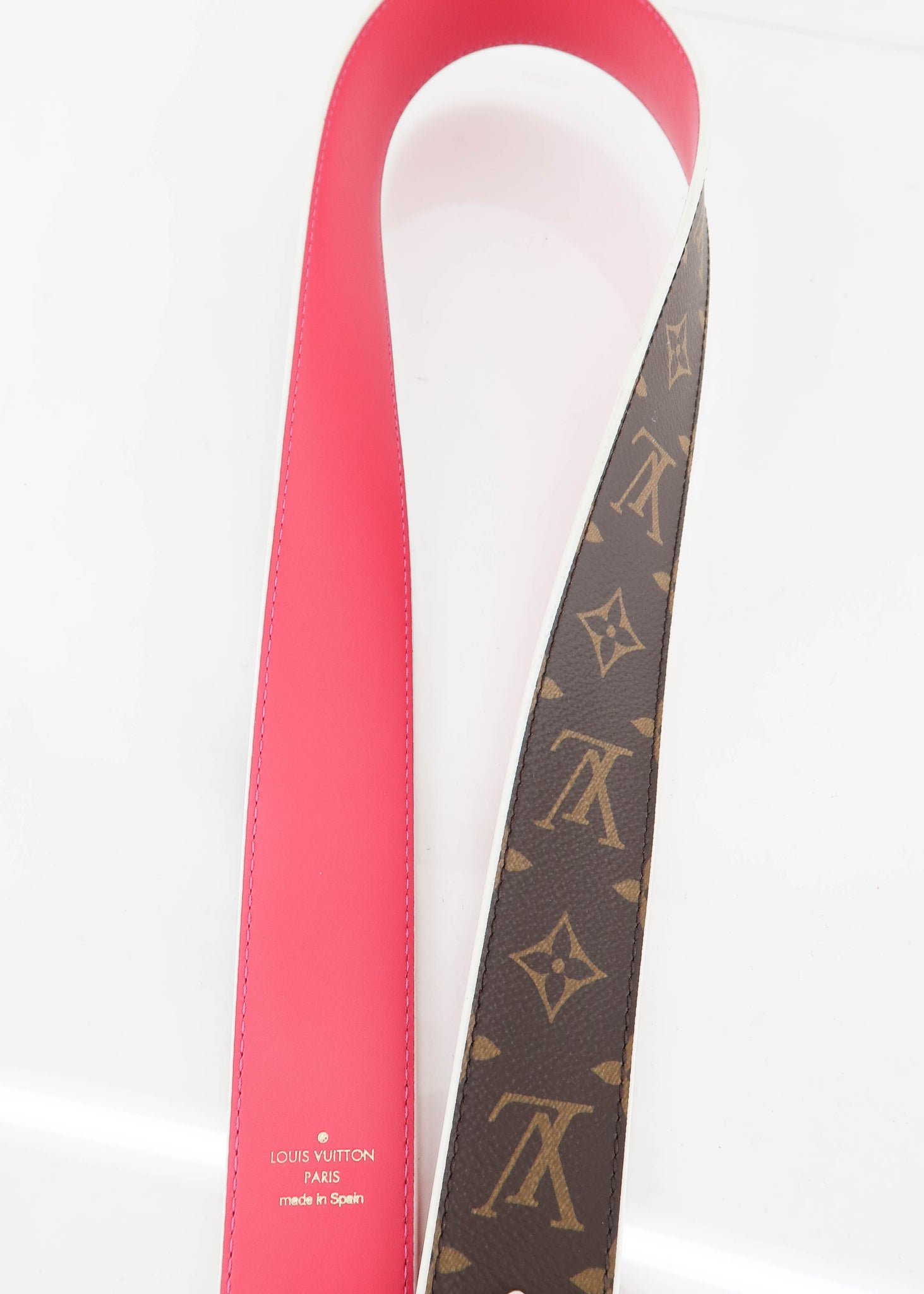 Louis Vuitton // Brown & Pink Bandouliere Monogram Strap – VSP