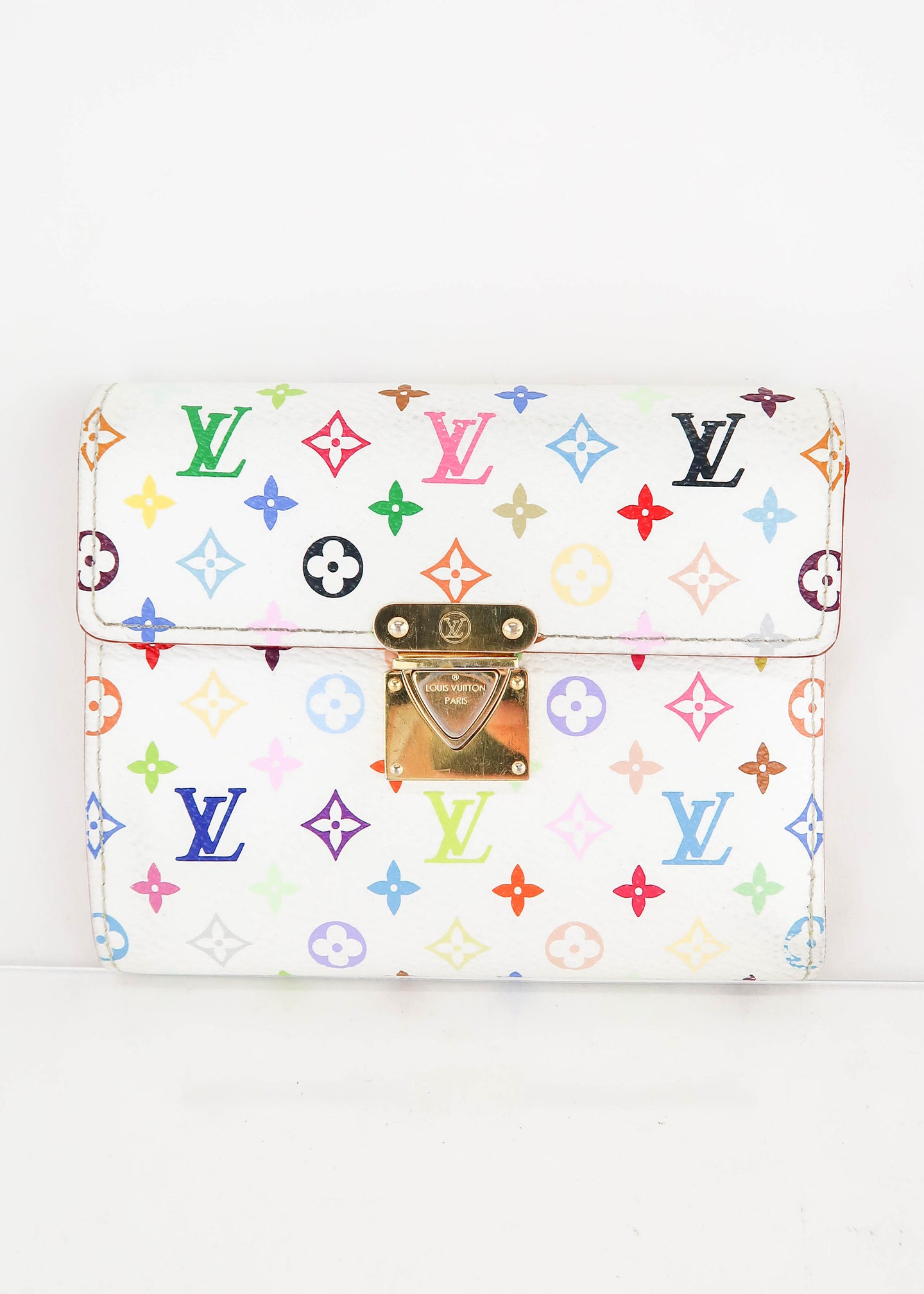 Louis Vuitton, Bags, Louis Vuitton White Rainbow Koala Trifold Wallet