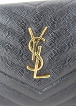 Load image into Gallery viewer, YSL Chevron Wallet on a Chain Black