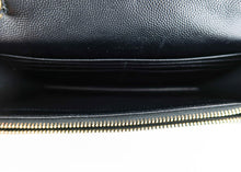 Load image into Gallery viewer, YSL Chevron Wallet on a Chain Black