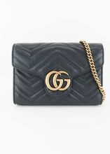 Load image into Gallery viewer, Gucci Marmont Wallet On A Chain Black
