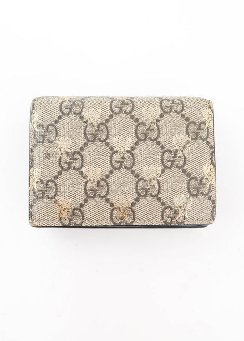 Gucci Supreme Canvas Bee Card Holder