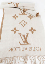 Load image into Gallery viewer, Louis Vuitton REYKJAVIK Monogram Scarf Tan