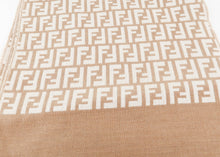 Load image into Gallery viewer, Fendi Monogram Zucca Reversible Scarf Tan