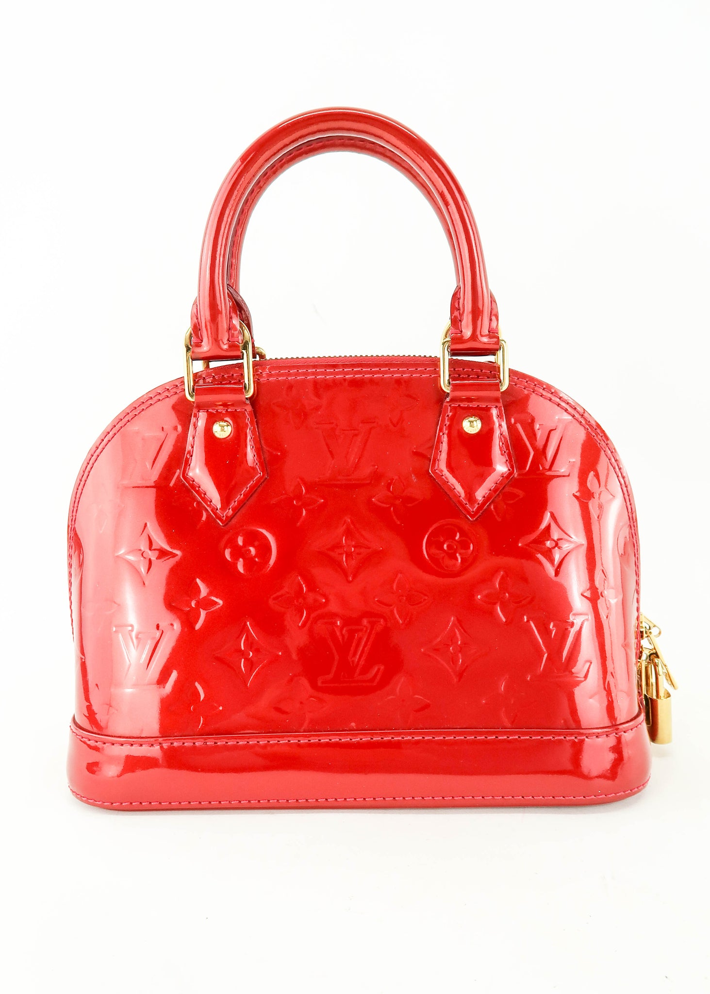 PRELOVED Louis Vuitton Dark Red Vernis Alma BB Crossbody Bag