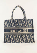Load image into Gallery viewer, Dior Small Book Tote Navy Oblique