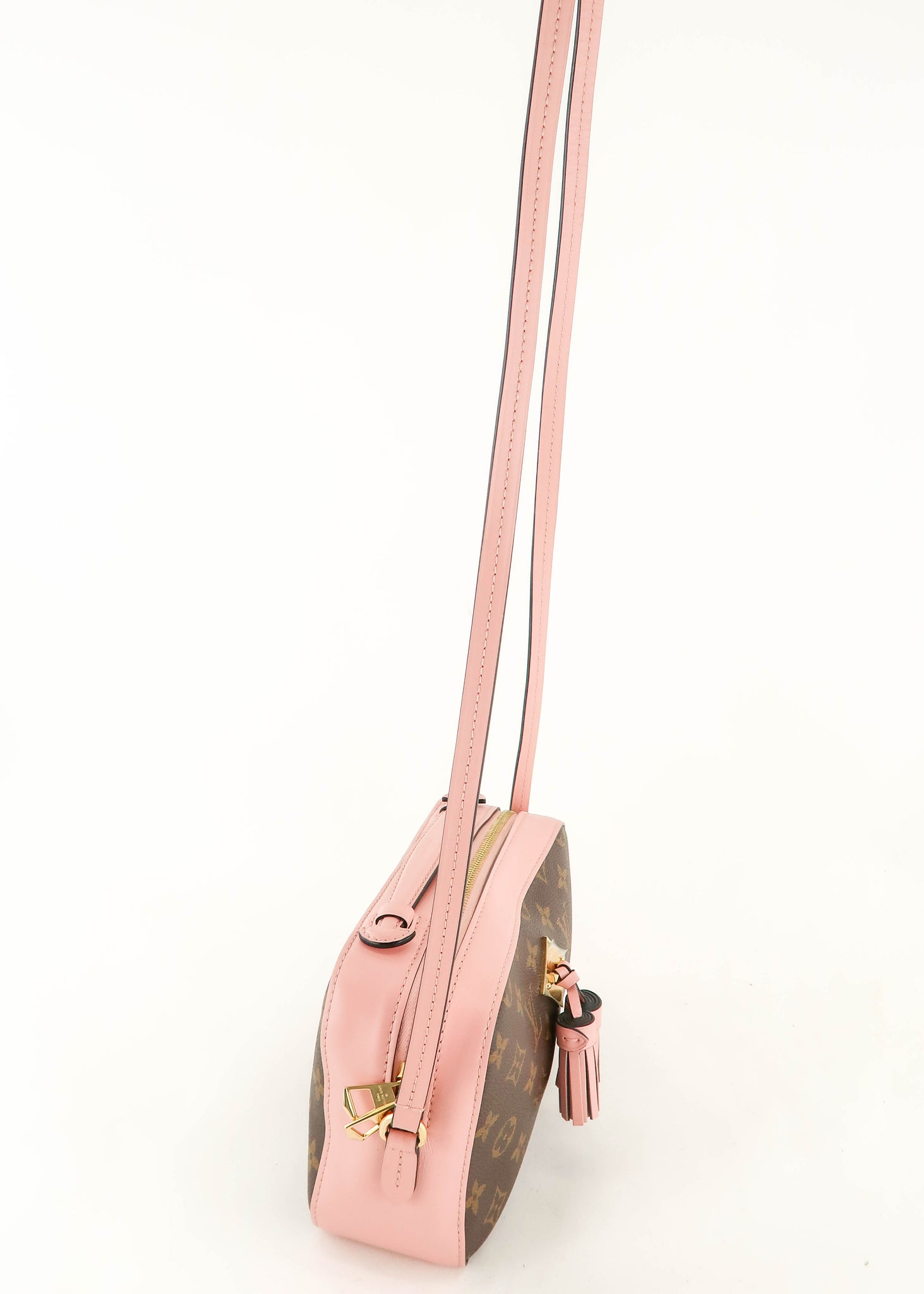 Saintonge leather crossbody bag Louis Vuitton Pink in Leather
