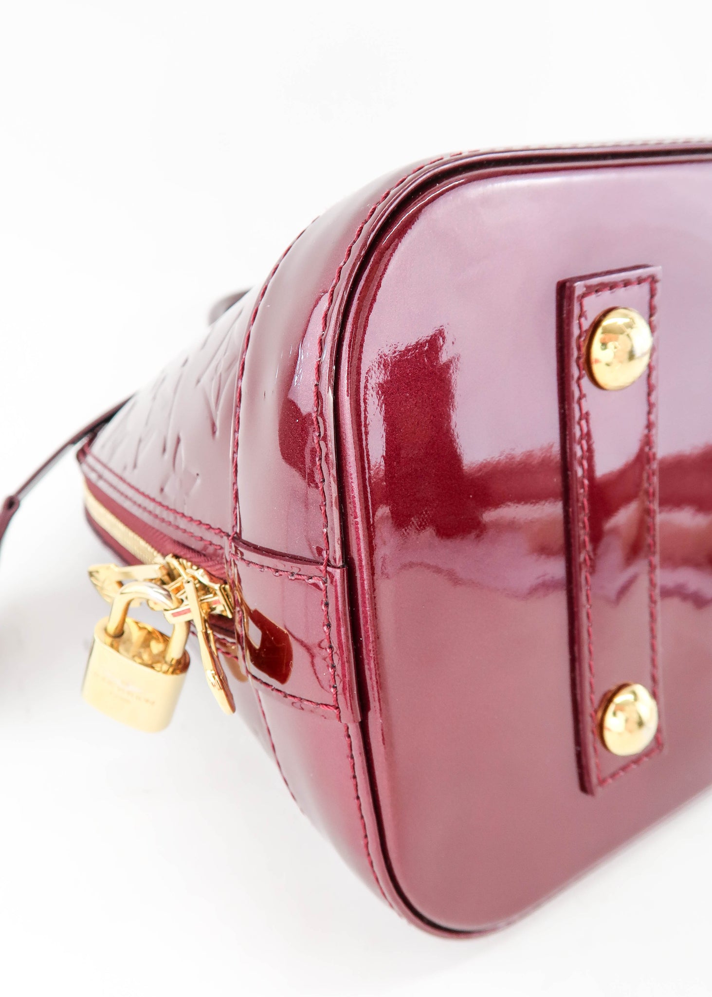 Louis Vuitton Monogram Vernis Alma PM - Burgundy Handle Bags, Handbags -  LOU782139