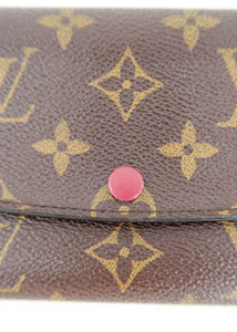 Louis Vuitton Monogram Emilie Wallet Pink