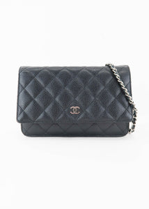 CHANEL Caviar Wallet on a Chain Black