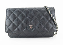 Load image into Gallery viewer, CHANEL Caviar Wallet on a Chain Black