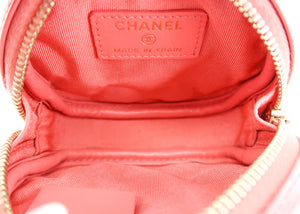 Chanel Caviar Classic Round Case Pink