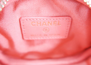 Chanel Caviar Classic Round Case Pink