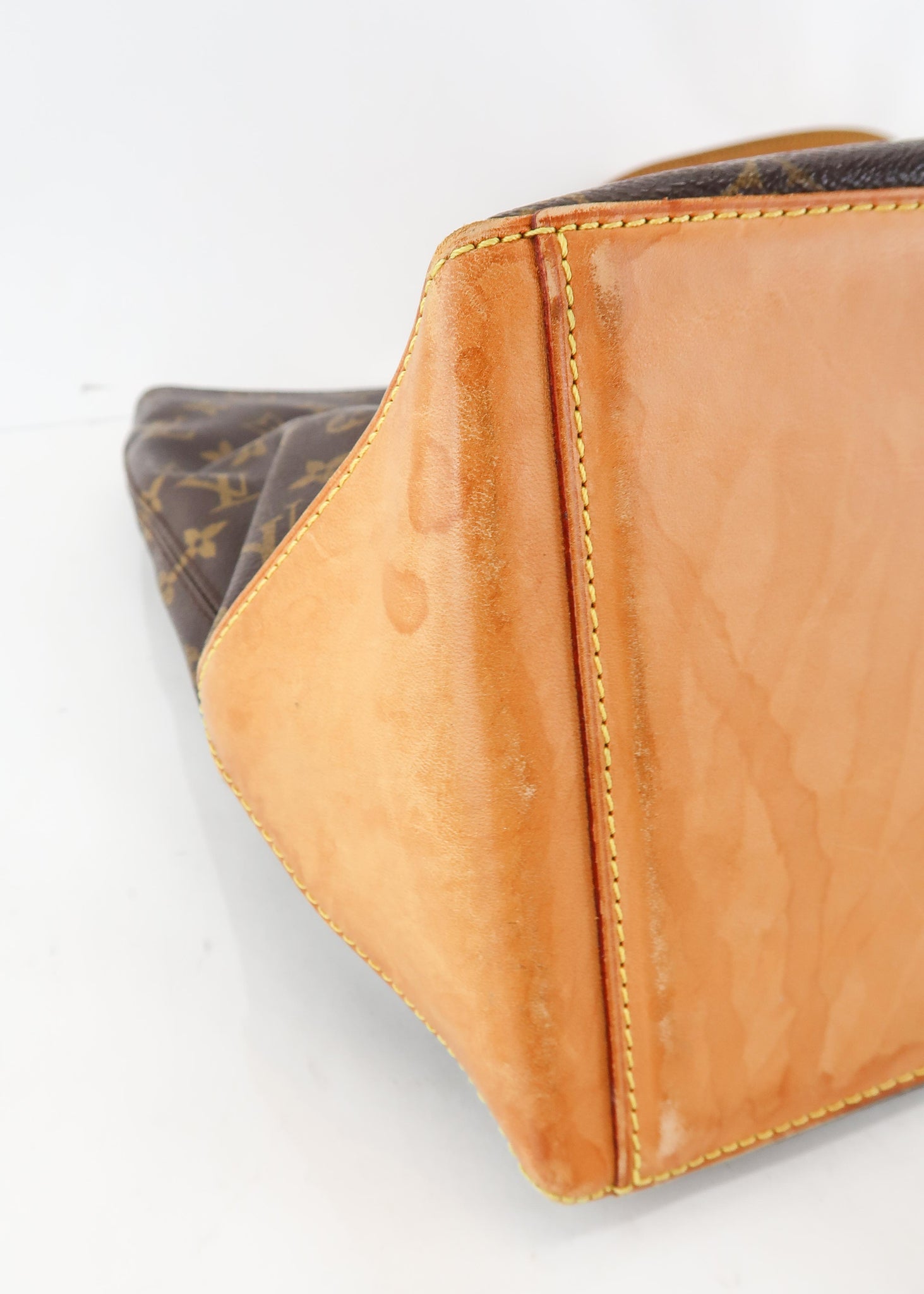 LOUIS VUITTON Cabas Mezzo Shoulder Bag Monogram Leather Brown M51151  70JF167