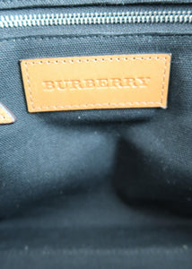 Burberry Mega Check Leather Tote Brown