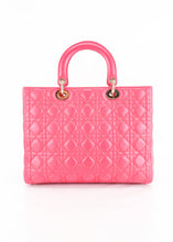 Load image into Gallery viewer, Dior Lambskin Cannage Large Lady Dior Pink