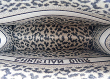 Load image into Gallery viewer, Dior Canvas Mizza Large Book Tote Leopard