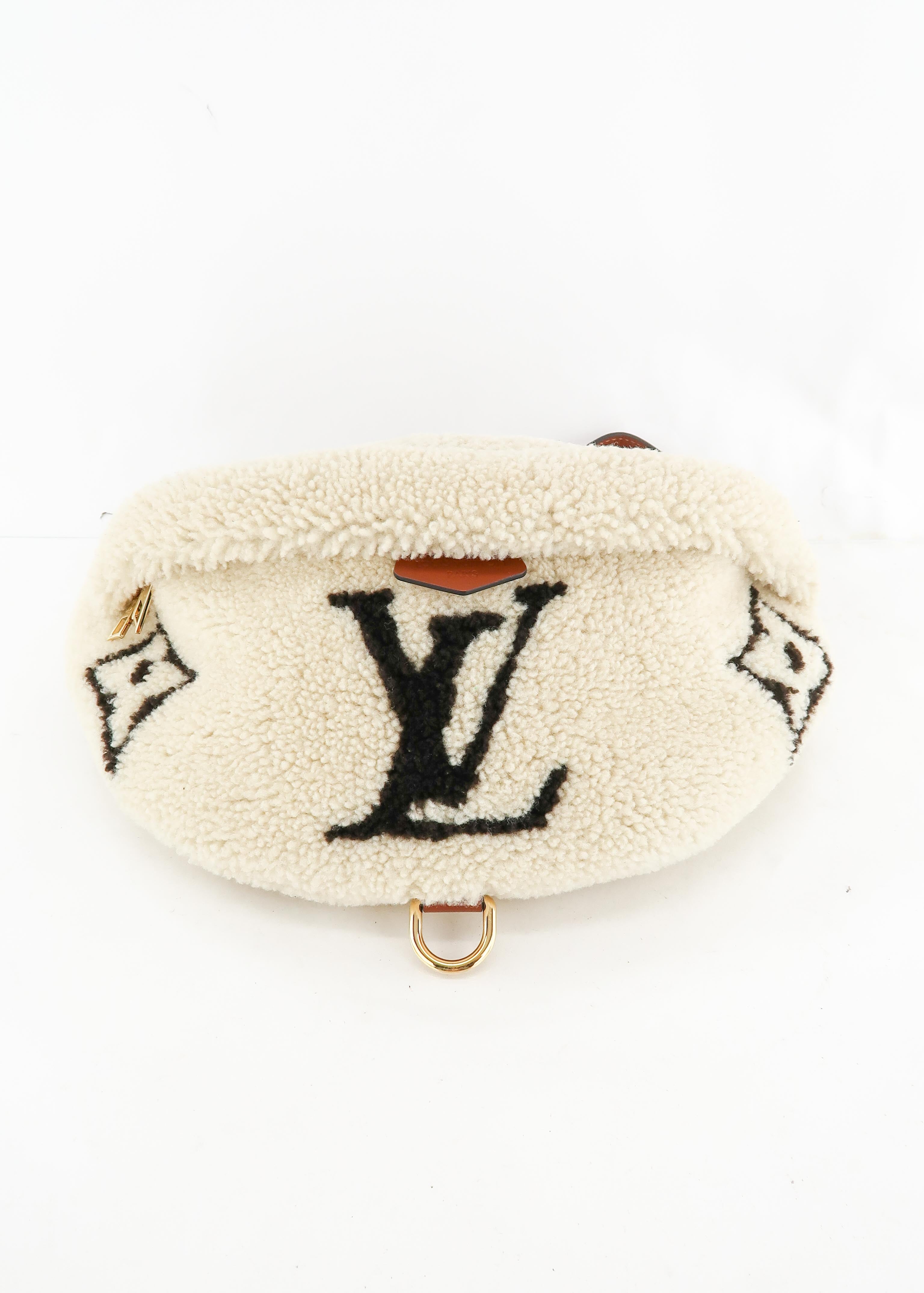 Louis Vuitton Shearling Teddy Giant Monogram BumBag - Handbagholic