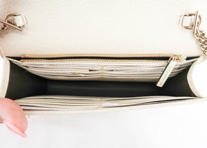 Gucci Interlock Wallet On A Chain Ivory