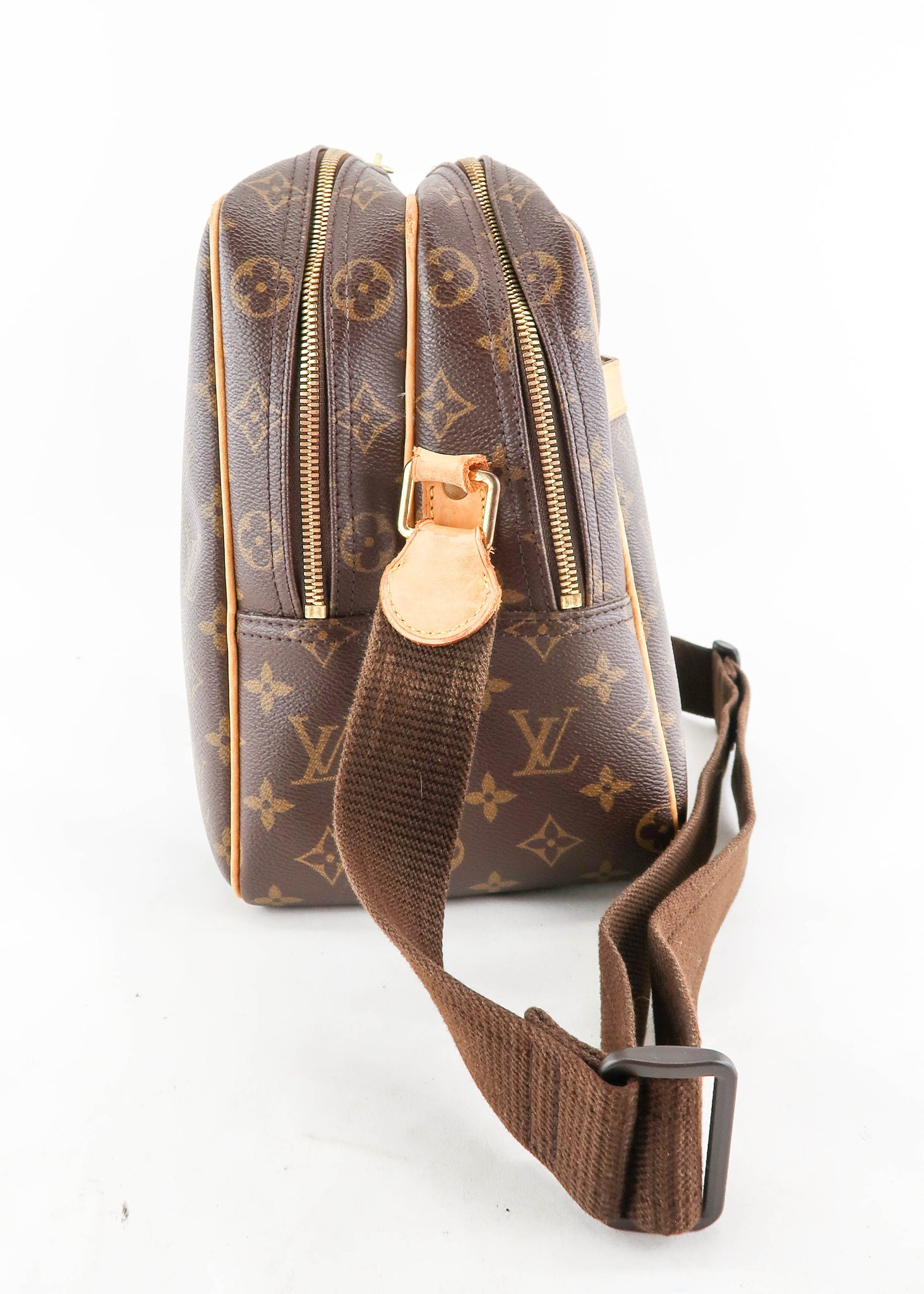 Brown Louis Vuitton Monogram Reporter GM Crossbody Bag