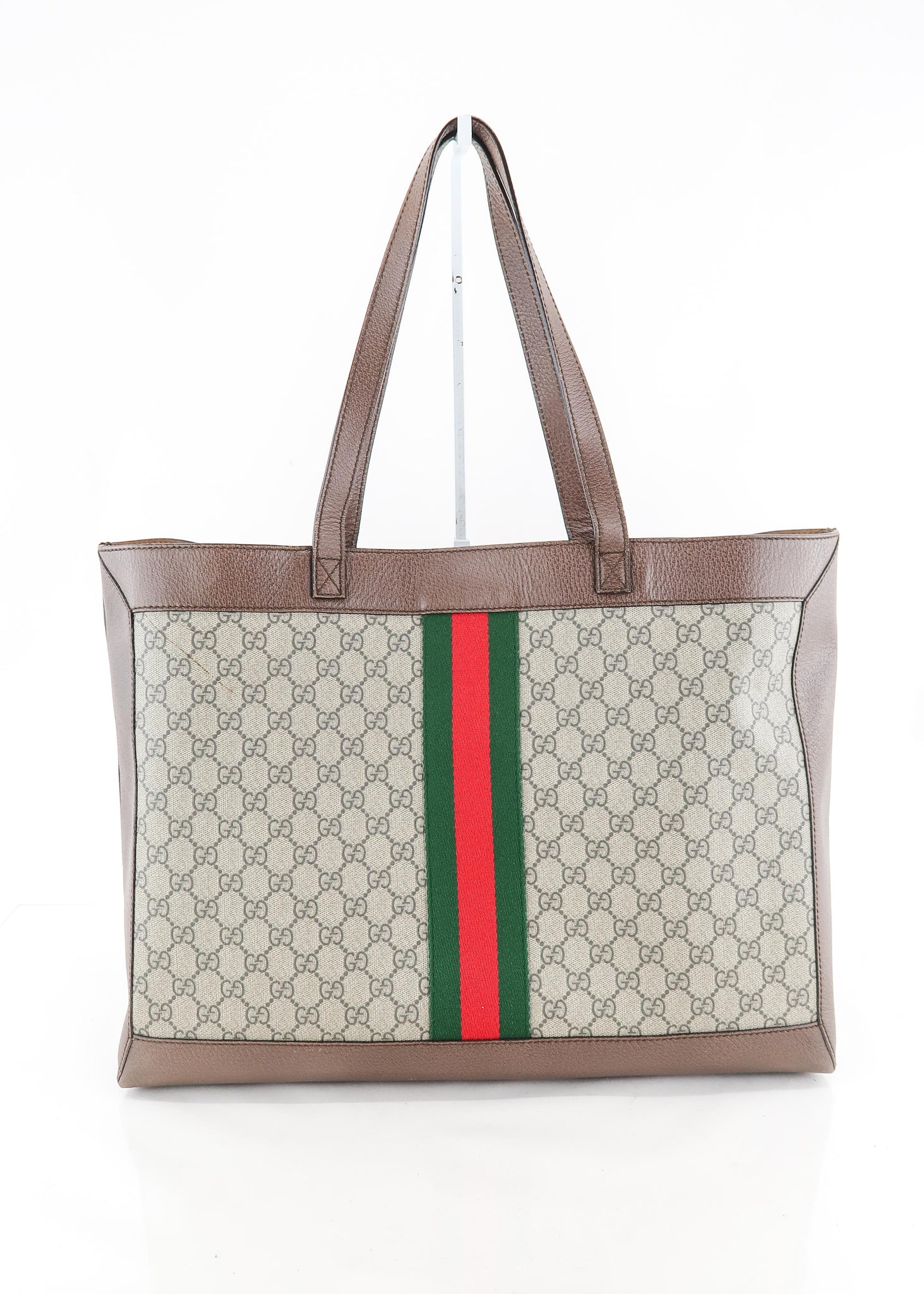 Authentic Gucci GG Supreme Canvas Ophidia Large Shoulder Tote Bag