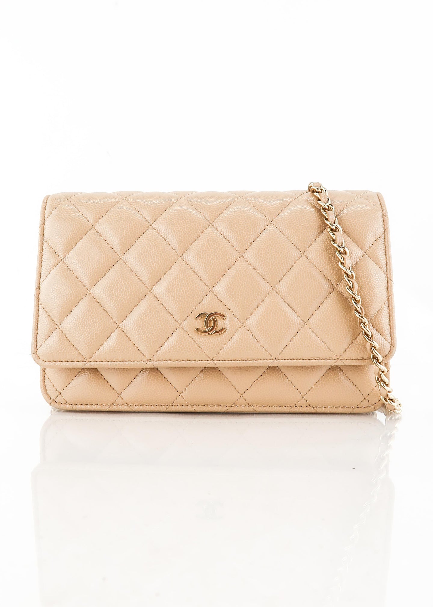 CHANEL Caviar Quilted Wallet On Chain WOC White  FASHIONPHILE  Chanel  chain bag Chanel wallet on chain caviar Chanel wallet