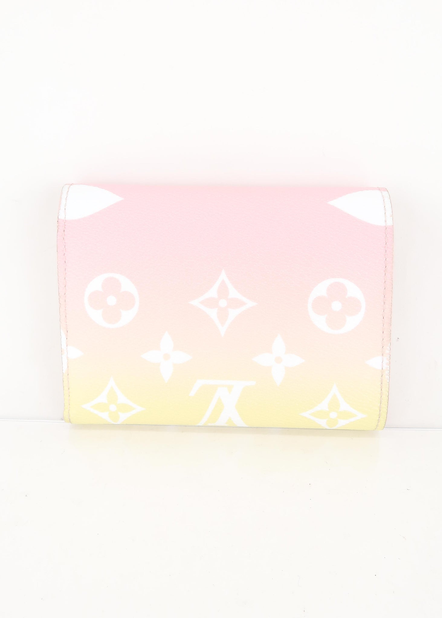 yellow and pink louis vuittons wallet