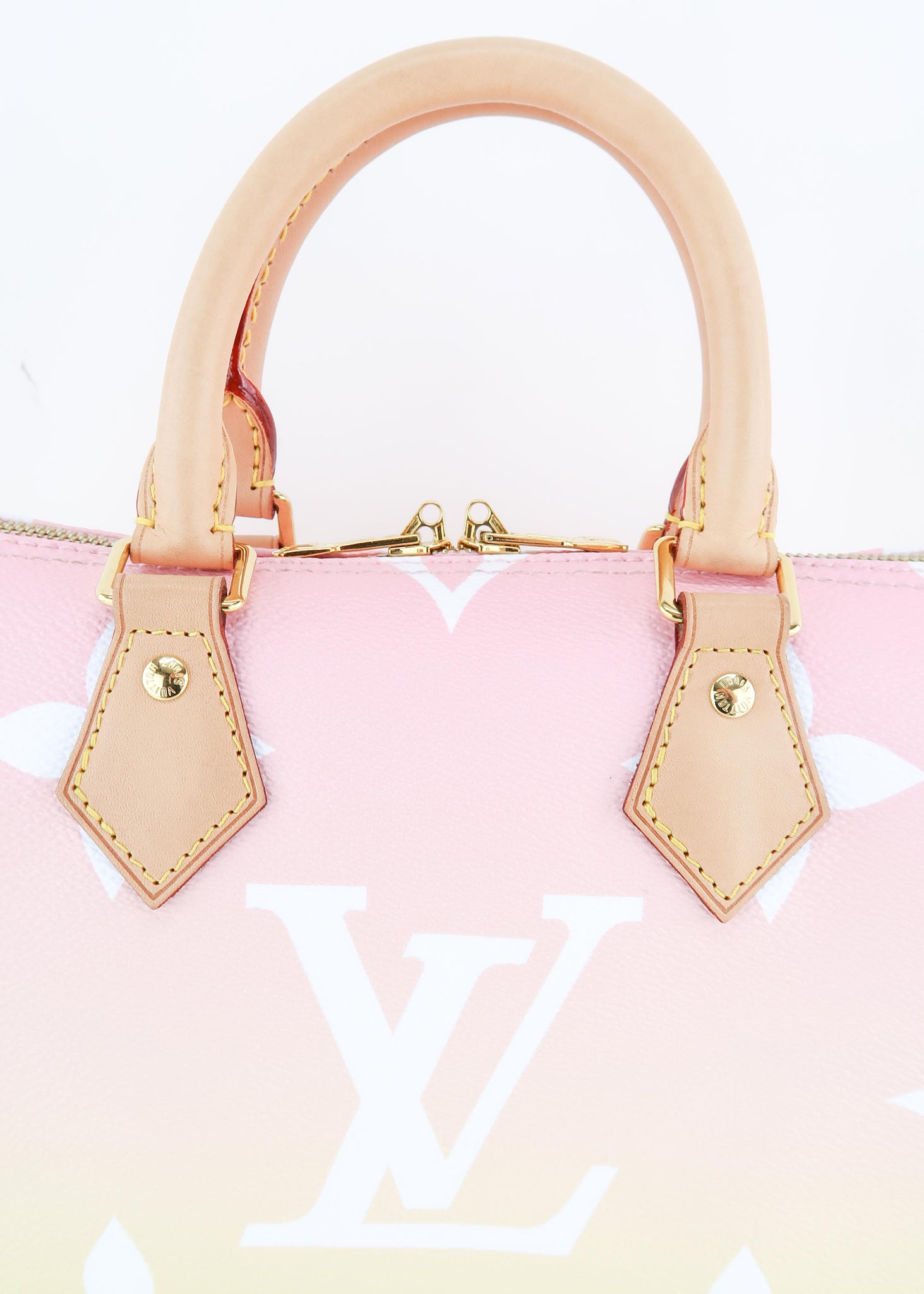 LOUIS VUITTON Monogram Giant By The Pool Speedy Bandouliere 25 Light Pink  1298942