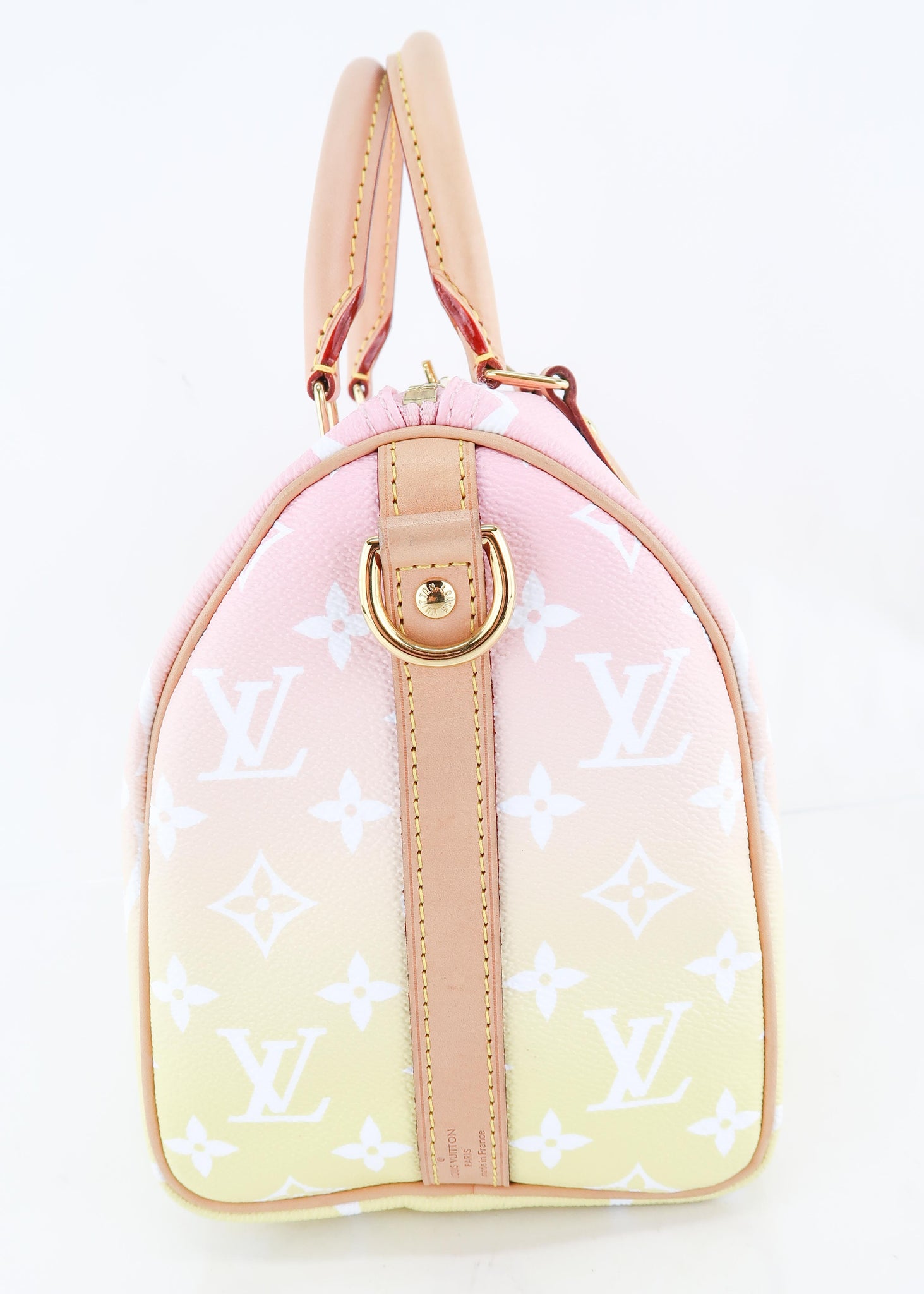 LOUIS VUITTON Monogram Giant By The Pool Speedy Bandouliere 25 Light Pink  813589