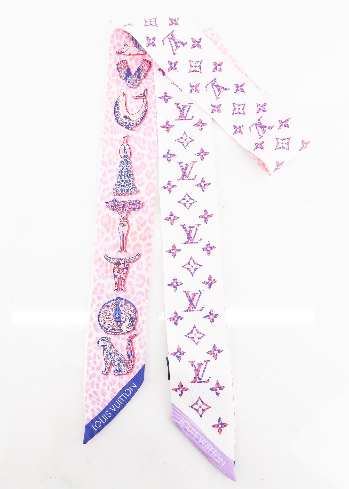 Louis Vuitton Blue/Pink Monogram Ultimate Print Silk BB Bandeau