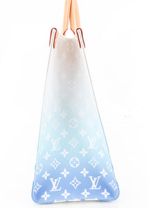 Louis Vuitton Pool Onthego GM Monogram Canvas Shoulder Bag Light Blue