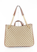 Load image into Gallery viewer, Gucci Monogram 1955 Horsebit 2 Way Tote Brown