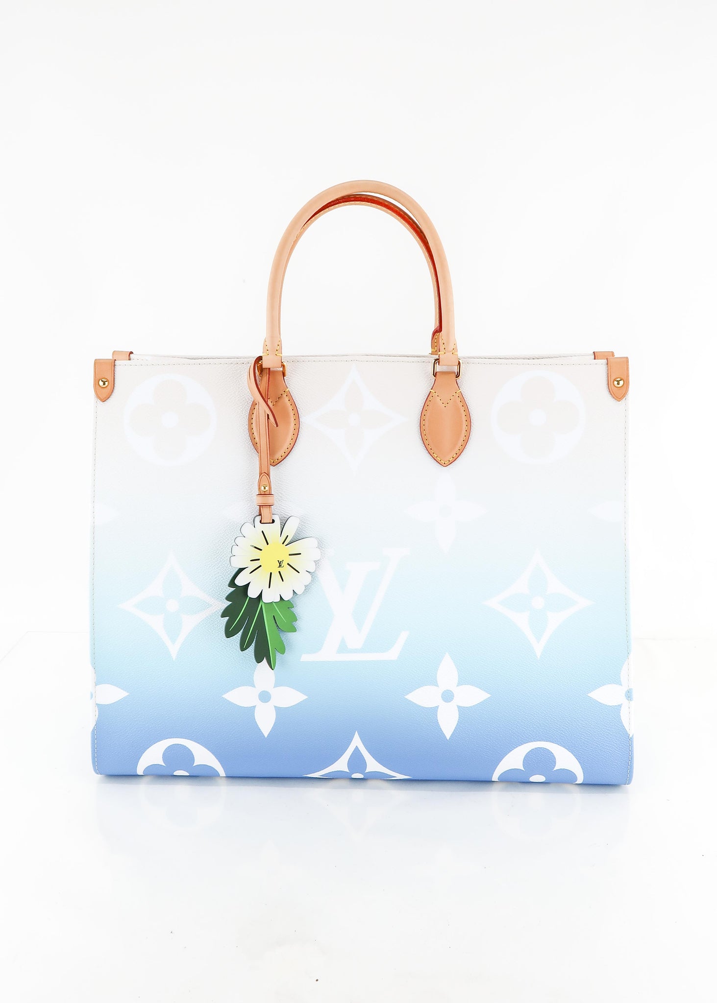 Louis Vuitton On the Go GM Pool, Beige/Blue Ombre, New in Dustbag