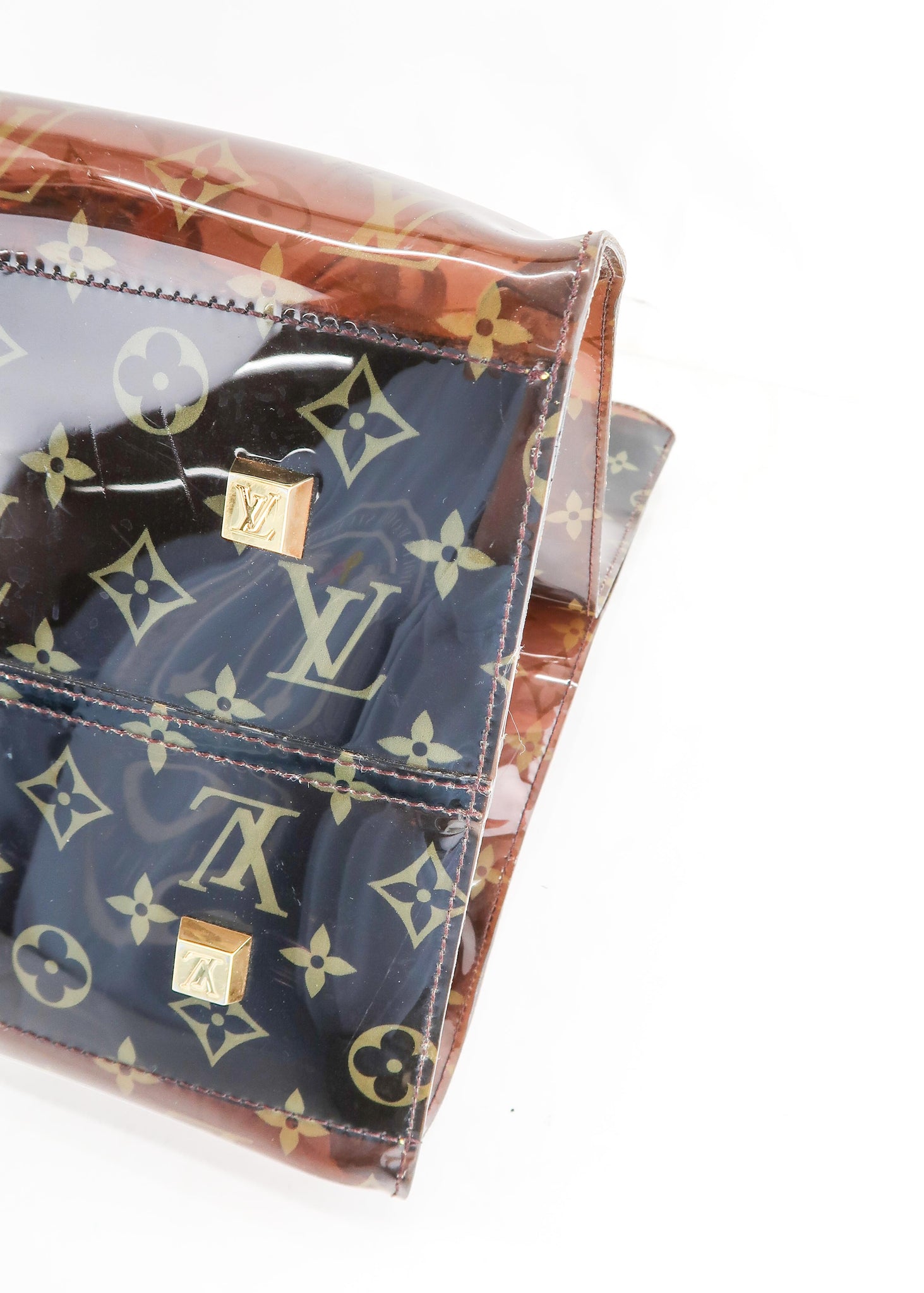 Louis Vuitton Cabas Clear Translucent Amber Monogram Cruise Gm with Pouch  234135 at 1stDibs