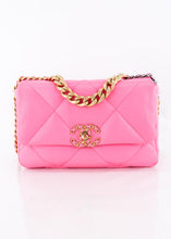 Load image into Gallery viewer, Chanel 19 Lambskin Neon Pink Small
