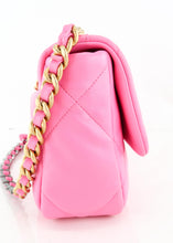 Load image into Gallery viewer, Chanel 19 Lambskin Neon Pink Small