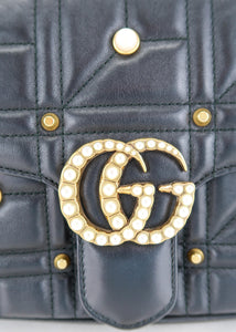 Gucci Pearly GG Marmont Flap Matelasse Small